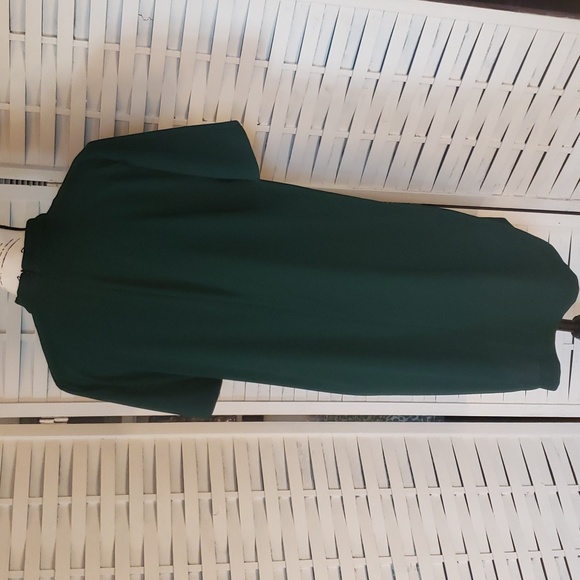 Zara new green short sleeves choker neck tunic dress size L - Picture 4 of 6